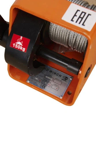 Лебедка ручная барабанная с тросом  150кг  20м со съемной ручкой TOR GR по ценам производителя в Казани с доставкой по всей России