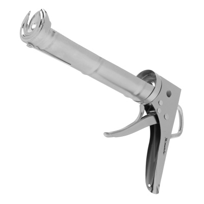 Пистолет для герметика, 310 мл, "полуоткрытый", хромированный, зубчатый шток 7 мм Matrix купить в Москве с доставкой по всей России | ProtosMarket.ru