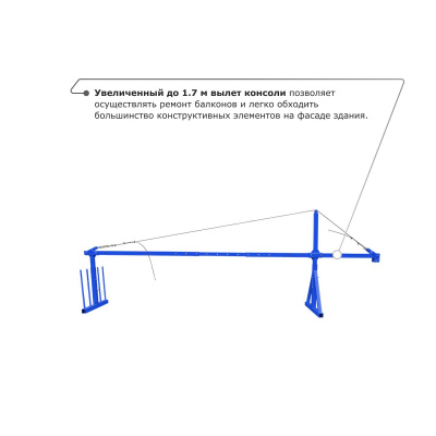 Строительная люлька ZLP-800 (длина платформы 7,5 м, длина троса 60 м) купить в Москве с доставкой по всей России | ProtosMarket.ru