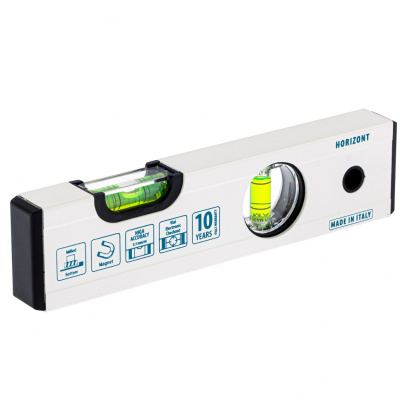 Уровень алюминиевый, 200 мм, фрезерованный, 2 глазка, магнитный Gross купить в Москве с доставкой по всей России | ProtosMarket.ru