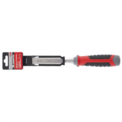 Долото-стамеска, 18 мм, 60 CrV, трехкомпонентная обрезиненная рукоятка Matrix купить в Москве с доставкой по всей России | ProtosMarket.ru