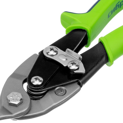 Ножницы по металлу, 250 мм, левый рез, сталь С55, двухкомпонентные рукоятки СИБРТЕХ купить в Москве с доставкой по всей России | ProtosMarket.ru