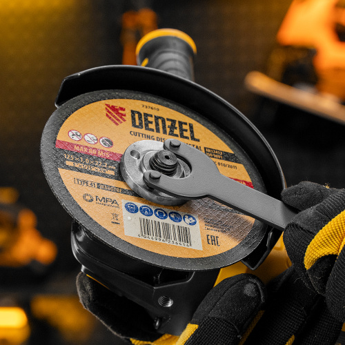 Машина шлифовальная угловая AG125-1500, 1500 Вт, 125 мм, 3000-11000 об/мин Denzel купить в Москве с доставкой по всей России | ProtosMarket.ru