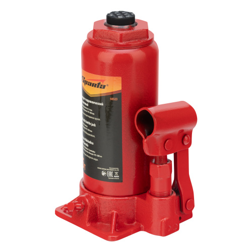 Домкрат гидравлический бутылочный, 5 т, h подъема 195-380 мм Sparta купить в Москве с доставкой по всей России | ProtosMarket.ru
