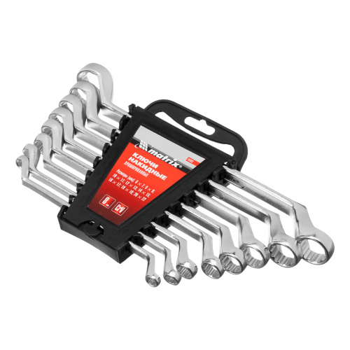 Набор ключей накидных, 6-22 мм, CR-V, 8 шт, полированный хром Matrix купить в Москве с доставкой по всей России | ProtosMarket.ru