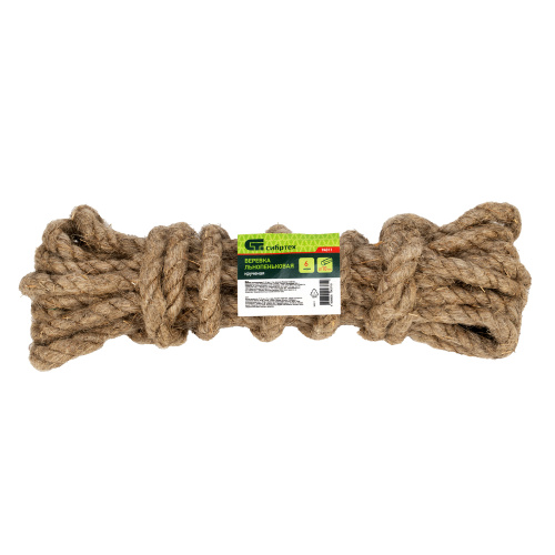 Веревка льнопеньковая, D 10 мм, L 6 м, крученая Сибртех по ценам производителя в Казани с доставкой по всей России