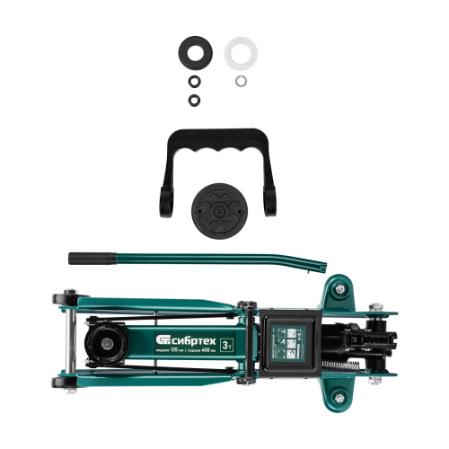 Домкрат гидравлический подкатной, 3 т, 135-400 мм Сибртех по ценам производителя в Казани с доставкой по всей России