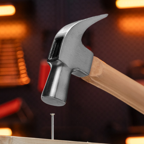 Молоток-гвоздодер, 450 г, боек 27 мм, деревянная рукоятка Sparta купить в Москве с доставкой по всей России | ProtosMarket.ru