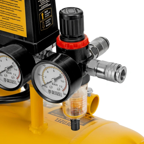 Компрессор безмасляный, малошумный DLS 1800/100,1800 Вт, 3x600, 100 л, 345 л/мин Denzel по ценам производителя в Казани с доставкой по всей России