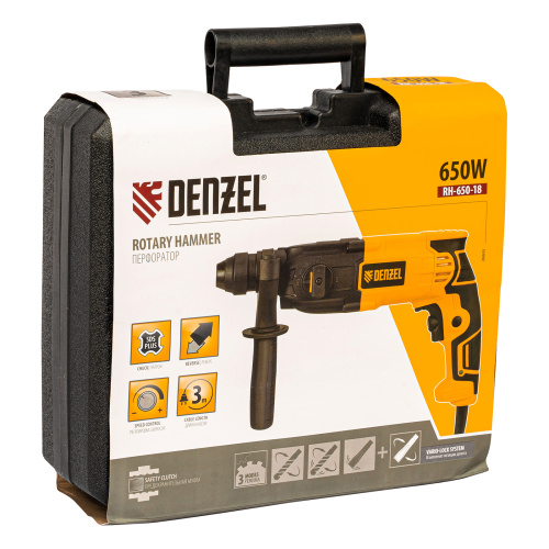 Перфоратор электрический RH-650-18, SDS-plus, 650 Вт, 2.0 Дж, 3 плюс 1 режим Denzel купить в Москве с доставкой по всей России | ProtosMarket.ru