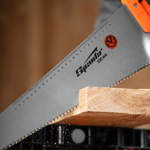 Ножовка по дереву, 500 мм, 7-8 TPI, зуб 2D, каленый зуб, двухкомпонентная рукоятка Sparta по ценам производителя в Казани с доставкой по всей России