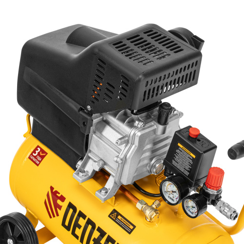 Компрессор воздушный DC1500/24, прямой привод, 1.5 кВт, 24 литра, 220 л/мин Denzel по ценам производителя в Казани с доставкой по всей России