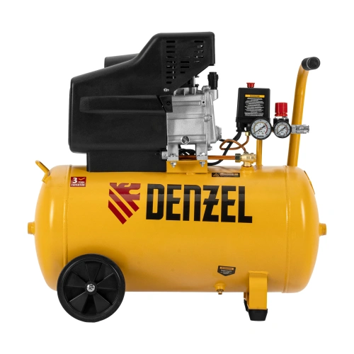 Компрессор воздушный, прямой привод DC1500/50, 1.5 кВт, 50 литров, 220 л/мин Denzel по ценам производителя в Казани с доставкой по всей России
