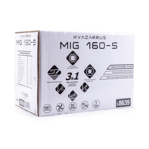 Сварочный полуавтомат KVAZARRUS MIG 160-S купить в Москве с доставкой по всей России | ProtosMarket.ru