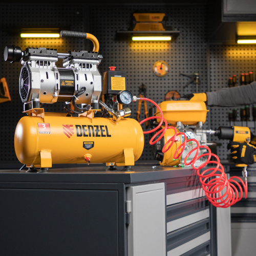 Компрессор DLS650/10 безмаслянный малошумный 650 Вт, 120 л/мин, ресивер 10 л Denzel купить в Москве с доставкой по всей России | ProtosMarket.ru