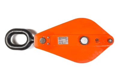 Блок монтажный однорольный с  ушком TOR 10 т с откидной щекой