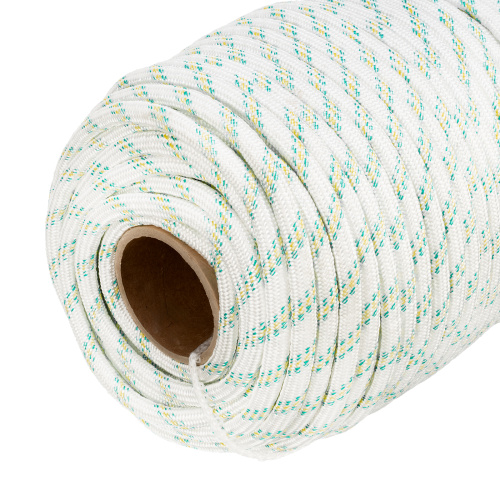 Фал плетеный капроновый с сердечником, 12 мм, L 100 м, 24-прядный, Сибртех купить в Москве с доставкой по всей России | ProtosMarket.ru