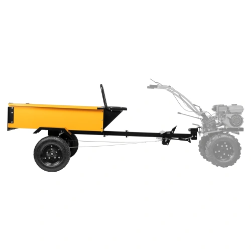 Прицеп для мотоблока TT-500, оцинк., груз. 500 кг, рег. сцепка, колеса 4.00-10, в упаковке Denzel по ценам производителя в Казани с доставкой по всей России