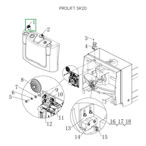 Счетчик моточасов c индикатором заряда для штабелеров SDR/SDK 1,5-2 т, для тележек SK20 по ценам производителя в Казани с доставкой по всей России