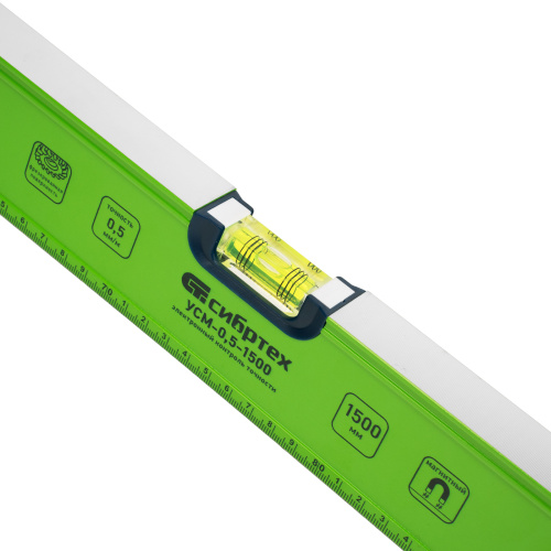 Уровень алюминиевый УСМ-0,5-1500, фрезерованный, 3 глазка, магнитный, рукоятки, 1500 мм Сибртех купить в Москве с доставкой по всей России | ProtosMarket.ru