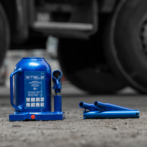 Домкрат гидравлический бутылочный телескопический, 8 т, H подъема 170-430 мм Stels купить в Москве с доставкой по всей России | ProtosMarket.ru