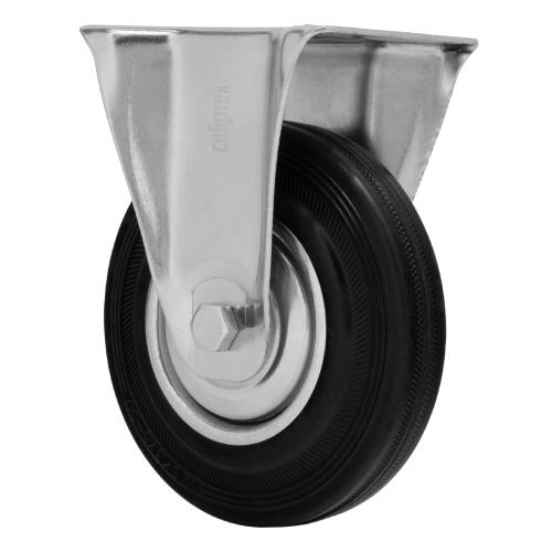 Колесо неповоротное D 125 мм, крепление  платформенное Сибртех купить в Москве с доставкой по всей России | ProtosMarket.ru