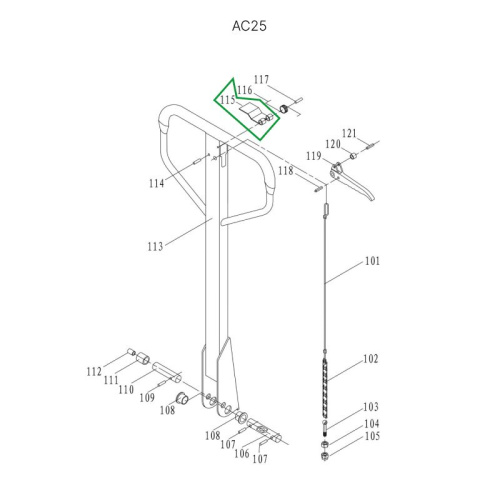 Пластина рычага управления режимом работы для гидравлических тележек AC25 по ценам производителя в Казани с доставкой по всей России