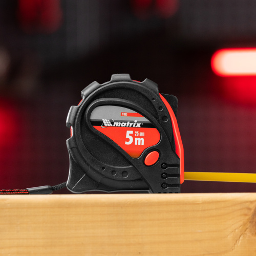 Рулетка Status Magnet 3 fixations,5 м х 25 мм,обрезиненный корпус,зацеп с магнитом Matrix по ценам производителя в Казани с доставкой по всей России