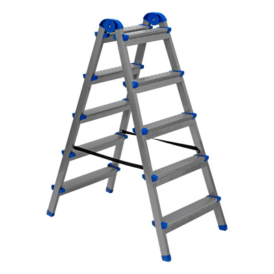 Стремянка двухсторонняя 5 ступеней, сталь профиль, стальные ступени, Сибртех купить в Москве с доставкой по всей России | ProtosMarket.ru