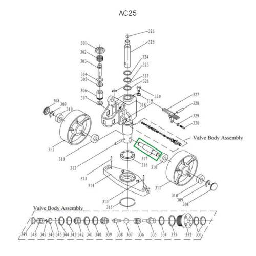Ось крепления рулевых колес для гидравлических тележек JC20 по ценам производителя в Казани с доставкой по всей России