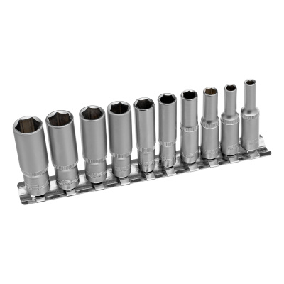 Набор удлиненных торцевых головок 1/4, шестигранные, CrV, 10 шт, 4-13 мм Stels купить в Москве с доставкой по всей России | ProtosMarket.ru