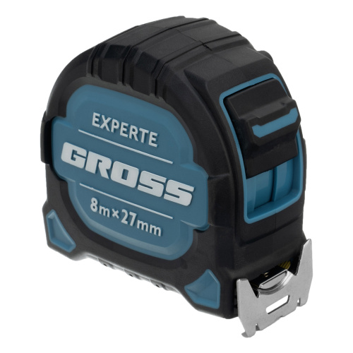 Рулетка Experte,8 м x 27 мм,двухкомпонентный корпус,магнит,двухсторонняя разметка,нейлон Gross купить в Москве с доставкой по всей России | ProtosMarket.ru