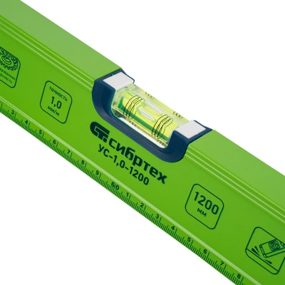 Уровень алюминиевый УС-1, 0-1200, фрезерованный, 3 глазка, рукоятки, 1200 мм Сибртех по ценам производителя в Казани с доставкой по всей России