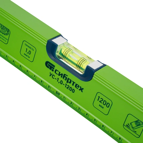 Уровень алюминиевый УС-1, 0-1200, фрезерованный, 3 глазка, рукоятки, 1200 мм Сибртех по ценам производителя в Казани с доставкой по всей России