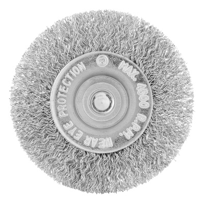Щетка для дрели, 60 мм, плоская со шпилькой, витая проволока Сибртех по ценам производителя в Казани с доставкой по всей России