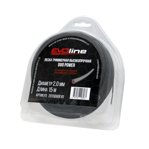 Леска (корд) триммерная EVOline DUO POWER (2.0 мм, 15 метров) по ценам производителя в Казани с доставкой по всей России