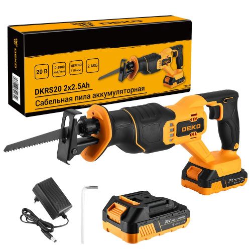 Сабельная пила аккумуляторная DEKO DKRS20, 20В, 2х2.5Ач купить в Москве с доставкой по всей России | ProtosMarket.ru