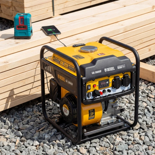 Генератор инверторный GK-3800iF, 3,8 кВт, 230 В, ручной старт DENZEL по ценам производителя в Казани с доставкой по всей России