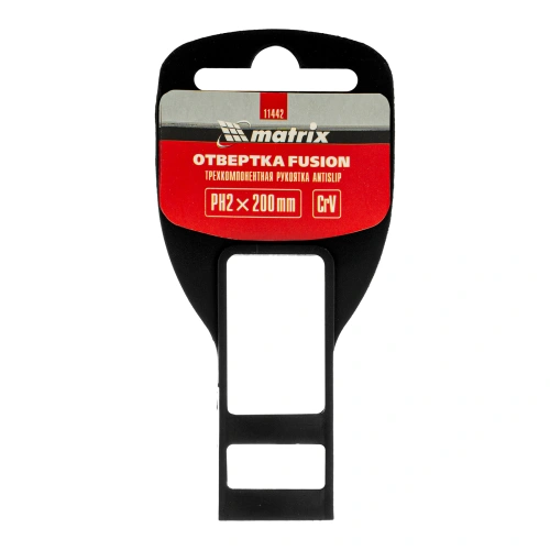Отвертка Fusion, PH2 х 200 мм, CrV, трехкомпонентная рукоятка "Anti slip" Matrix по ценам производителя в Казани с доставкой по всей России