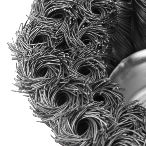 Щетка для УШМ, 100 мм, М14, "чашка", двухрядная, крученая проволока 0.35 мм Matrix купить в Москве с доставкой по всей России | ProtosMarket.ru