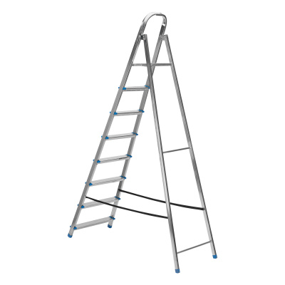 Стремянка, 8 ступеней, стальная, оцинкованная Сибртех по ценам производителя в Казани с доставкой по всей России