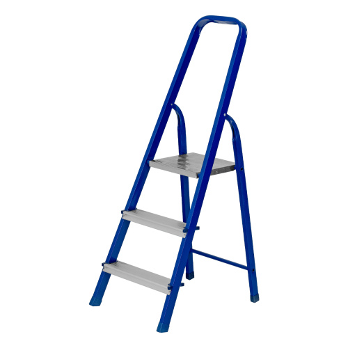 Стремянка, 3 ступени, стальной профиль, алюминиевые ступени Сибртех купить в Москве с доставкой по всей России | ProtosMarket.ru