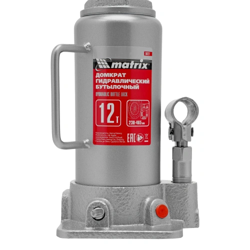 Домкрат гидравлический бутылочный, 12 т, высота подъема 230-465 мм Matrix купить в Москве с доставкой по всей России | ProtosMarket.ru