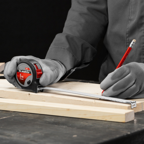 Рулетка Continuous fixation,5 м х 19 мм,двухкомпонентный корпус,плавная фиксация Matrix по ценам производителя в Казани с доставкой по всей России