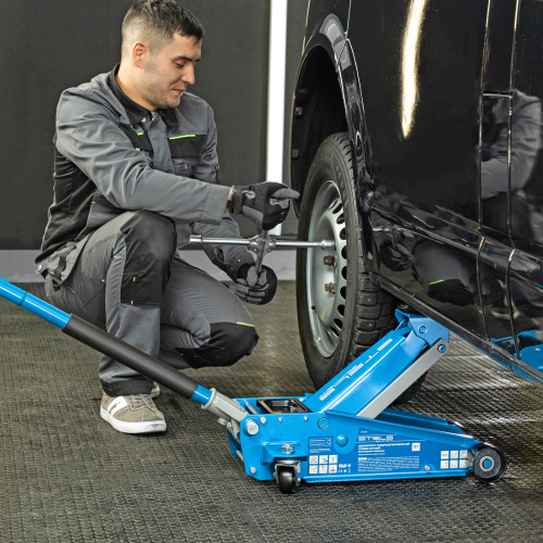 Домкрат гидравлический подкатной, 3 т, 120-450 мм, быстрый подъем, проф. Stels купить в Москве с доставкой по всей России | ProtosMarket.ru