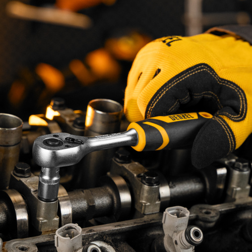 Ключ-трещотка 1/4", 90 зубьев, с быстрым сбросом, CrV Denzel купить в Москве с доставкой по всей России | ProtosMarket.ru