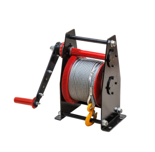 Лебедка ручная барабанная с тросом 500/1000кг  60м с храповым механизмом и полиспастом TOR ЛР купить в Москве с доставкой по всей России | ProtosMarket.ru