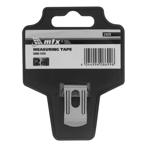 Рулетка Chrom, 2 м x 13 мм, хромированный корпус MTX по ценам производителя в Казани с доставкой по всей России