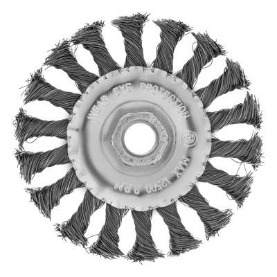 Щетка для УШМ 100 мм, М14, плоская, крученая проволока 0.35 мм Matrix купить в Москве с доставкой по всей России | ProtosMarket.ru