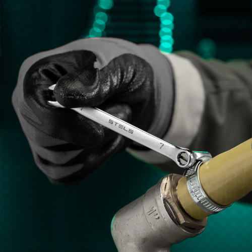 Ключ комбинированный, 7 мм, CrV, матовый хром Stels по ценам производителя в Казани с доставкой по всей России